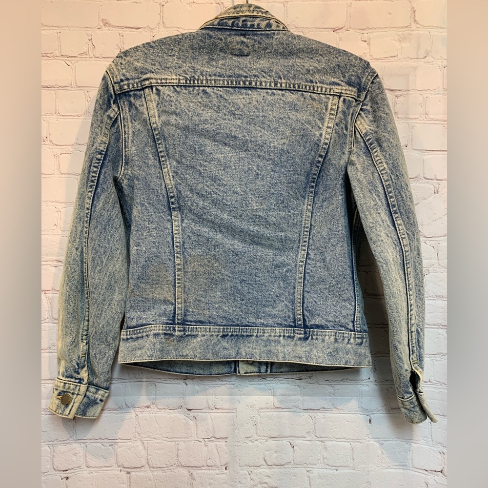 Vintage Lee Acid Wash Denim Jacket Size M USA - Picture 6 of 6